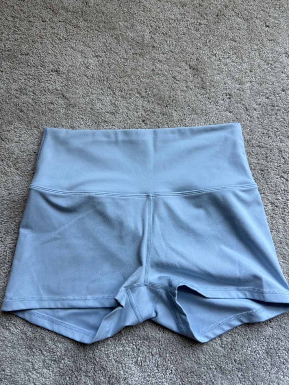 TYR Light Blue High-Waist Athletic Shorts